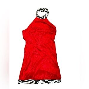COSTUME RED HOT MAMA Sexy Women’s Halloween Size M Escort Pretty Woman Dress EUC